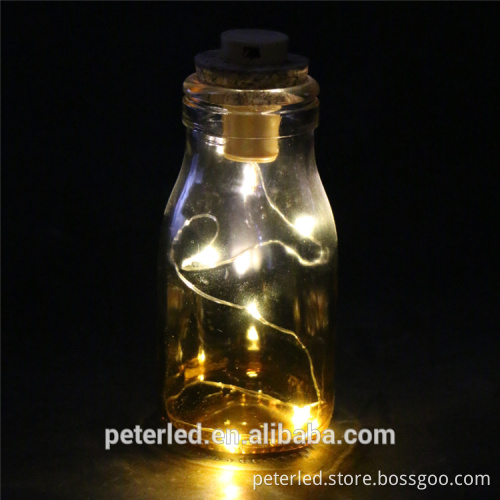 water bottle with led copper wire light coloful light for shop window decoration